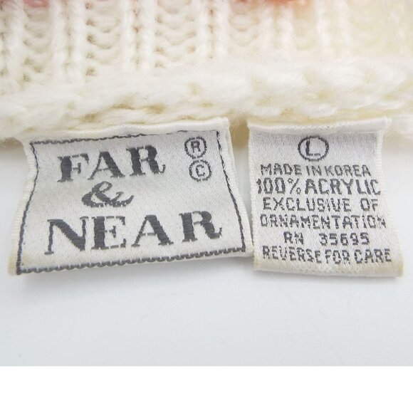 Vintage Far & Near Teddy Bear Sweater Size Large Made in Korea - Picture 4 of 10